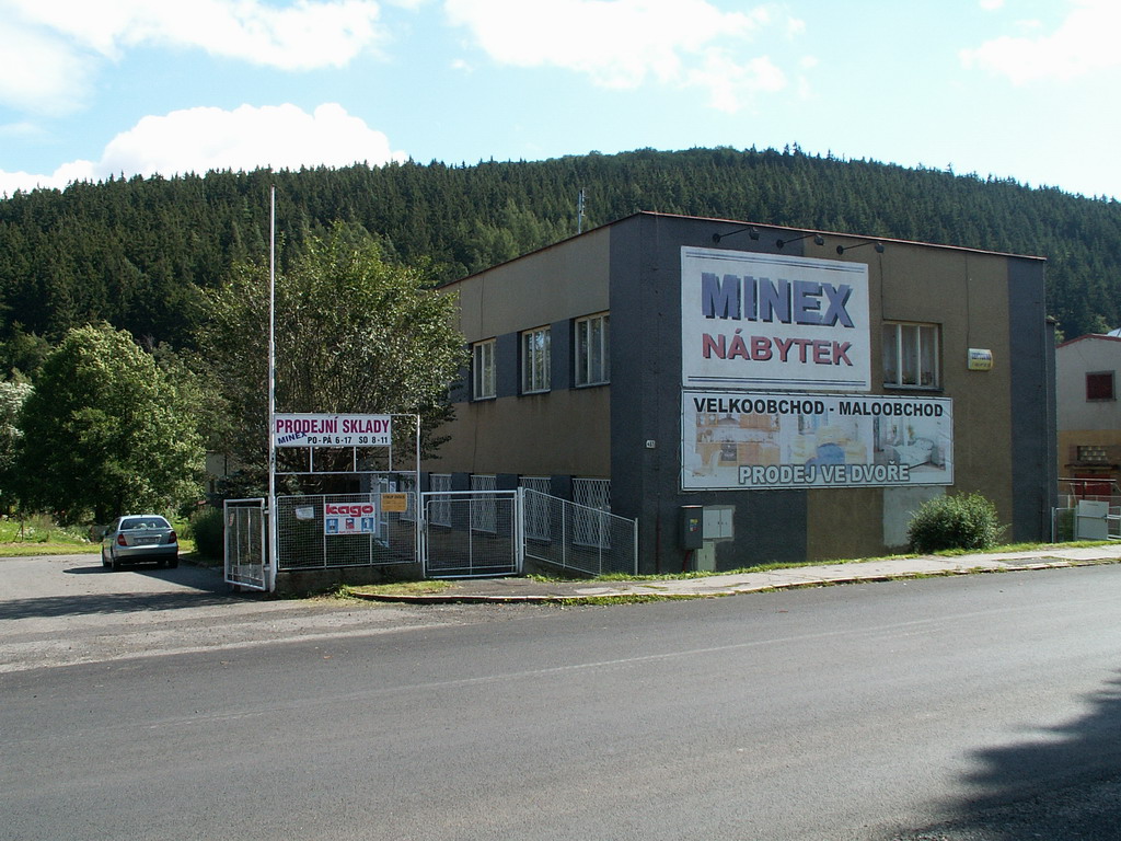 Pohled na prodejní sklad Minex